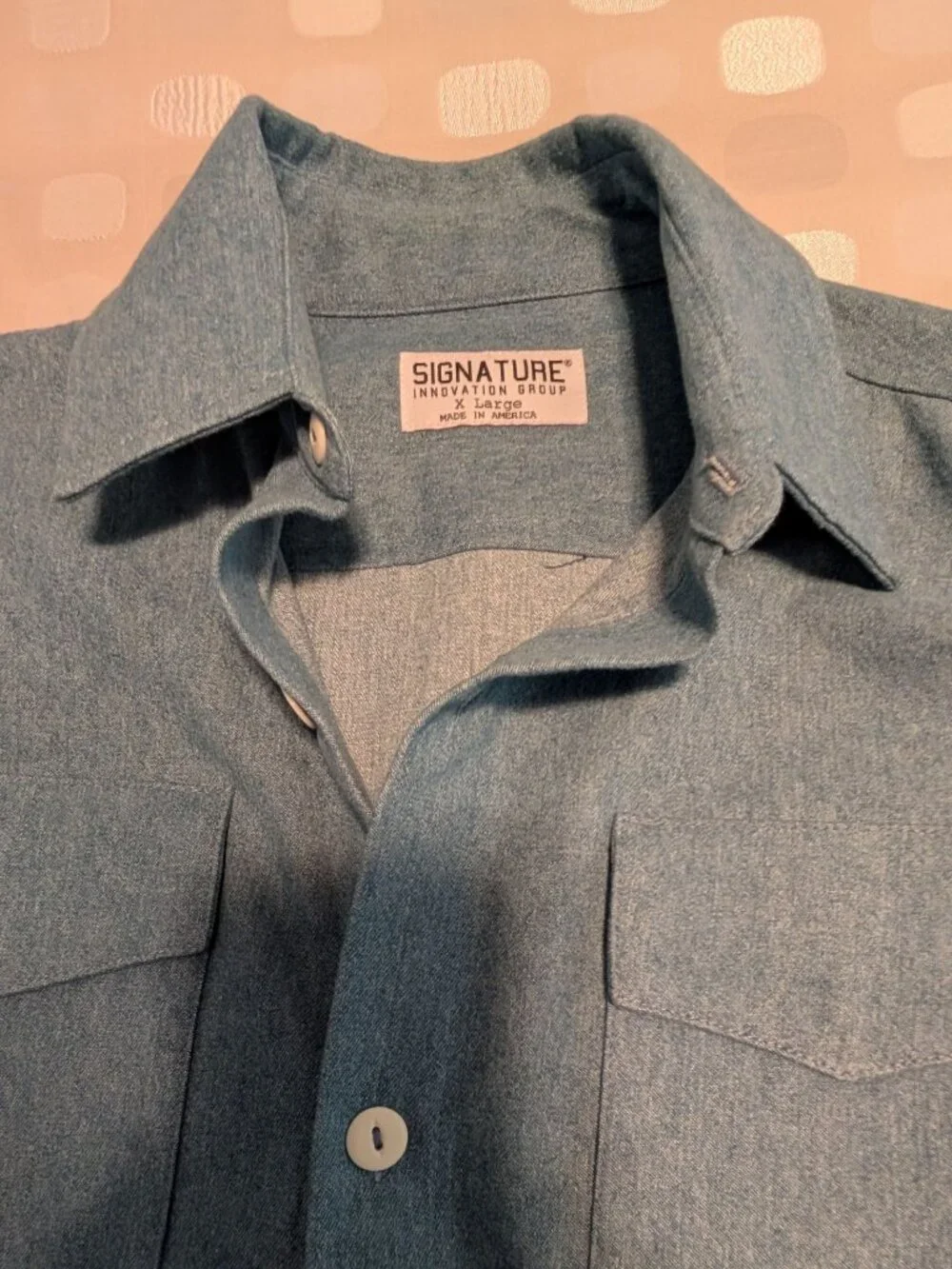 SIGNATURE INNOVATION GROUP. Men's heavy denim streetwear overshirt-SZ XL, X COND - Picture 2 of 8